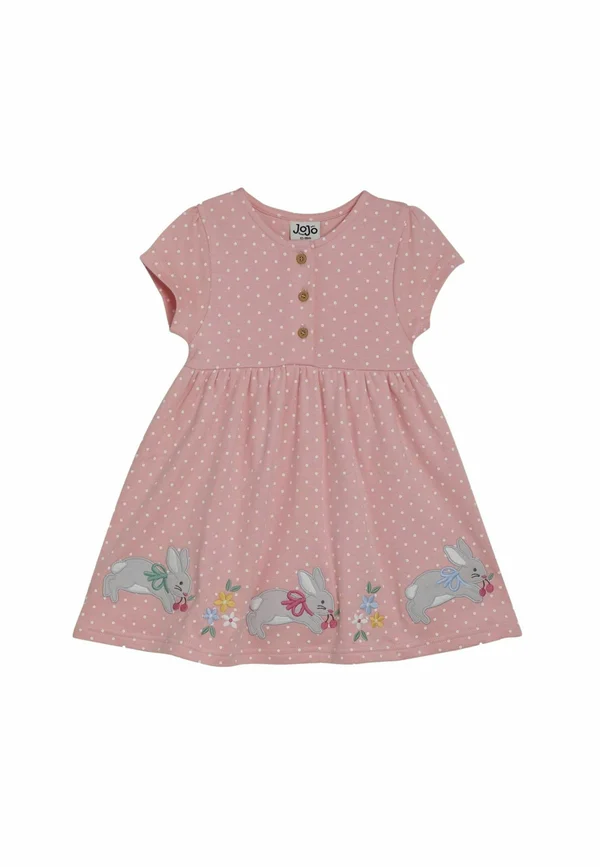 REGULAR FIT - APPLIQUÉ BUTTON FRONT - Jerseykleid - pink bunny