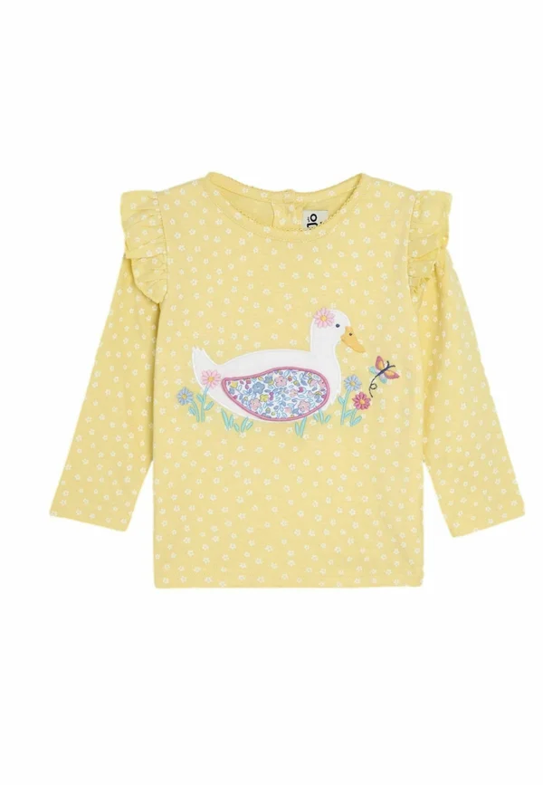 REGULAR FIT - APPLIQUÉ FRILL SHOULDER  - Langarmshirt - yellow duck