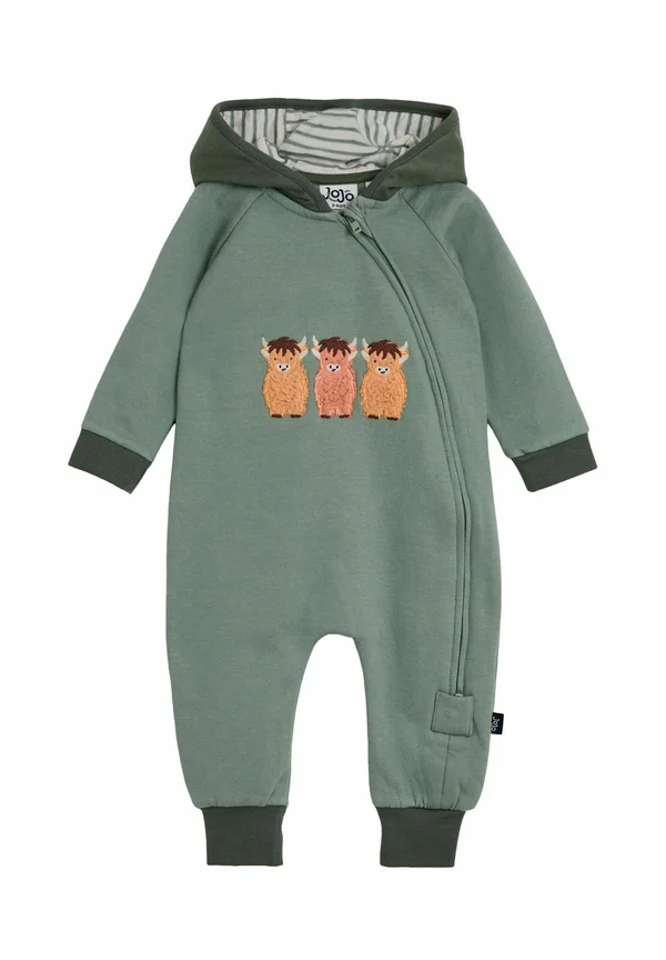 REGULAR FIT - APPLIQUÉ HOODED ALL IN ONE - Jumpsuit - green