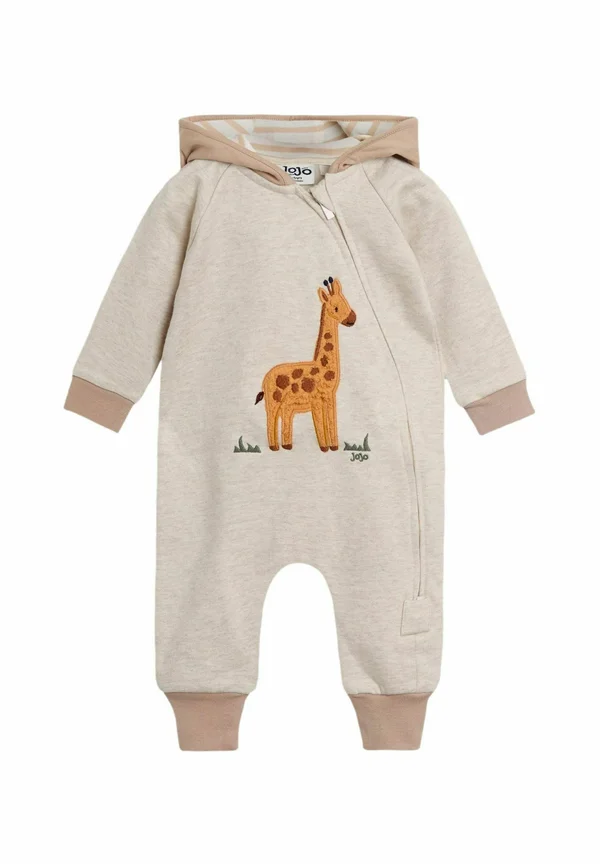 REGULAR FIT - APPLIQUÉ HOODED ALL IN ONE - Jumpsuit - natural