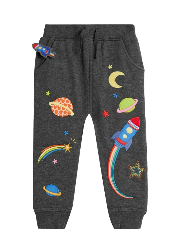 REGULAR FIT APPLIQUÉ  - Jogginghose - charcoal grey space