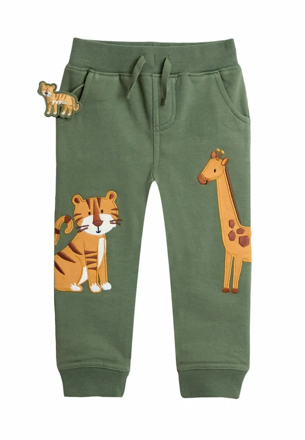 REGULAR FIT APPLIQUÉ  - Jogginghose - khaki green safari