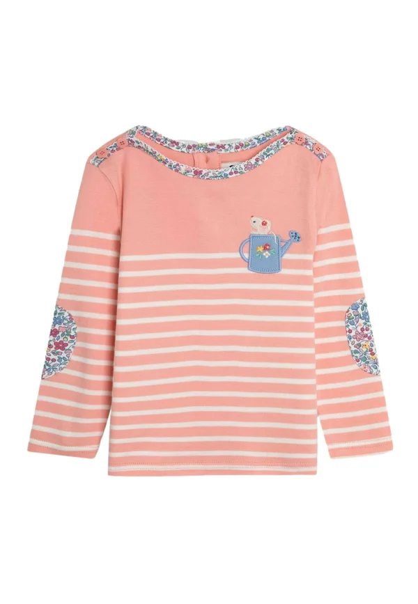 REGULAR FIT - APPLIQUÉ POCKET BRETON - Langarmshirt - pink mouse