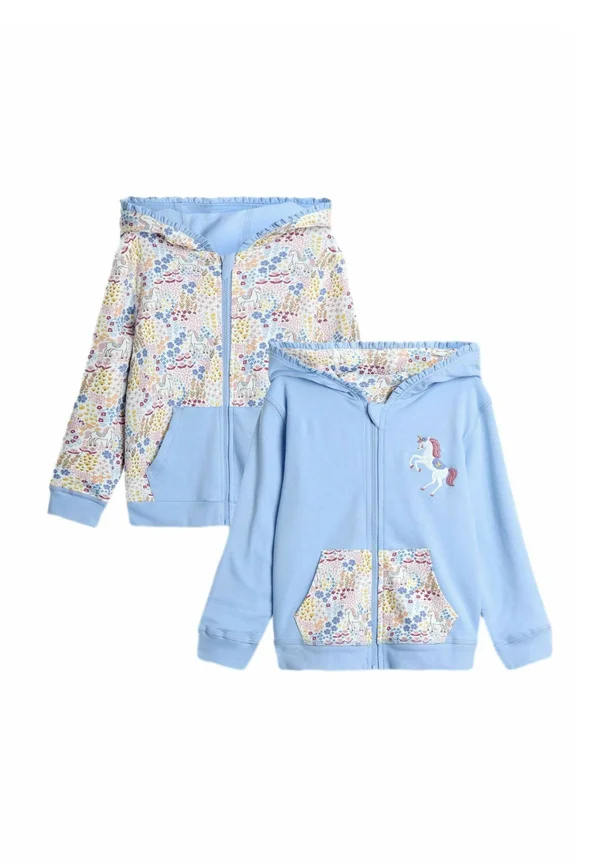 REGULAR FIT - APPLIQUÉ REVERSIBLE - Sweatjacke - blue light