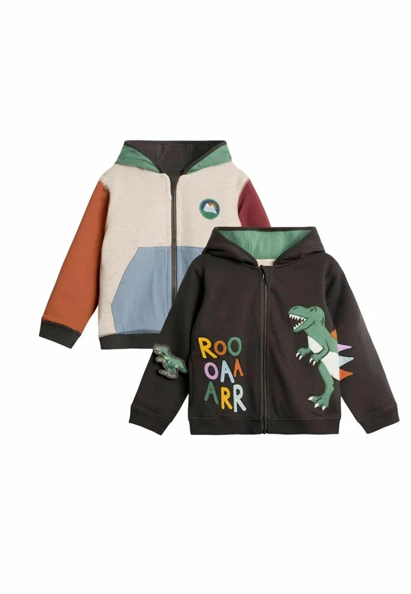 REGULAR FIT - APPLIQUÉ REVERSIBLE  - Sweatjacke - grey