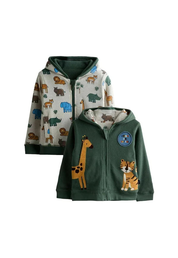 REGULAR FIT - APPLIQUÉ REVERSIBLE  - Sweatjacke - khaki green safari