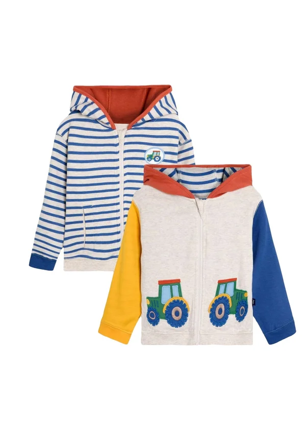 REGULAR FIT - APPLIQUÉ REVERSIBLE - Sweatjacke - natural tractor