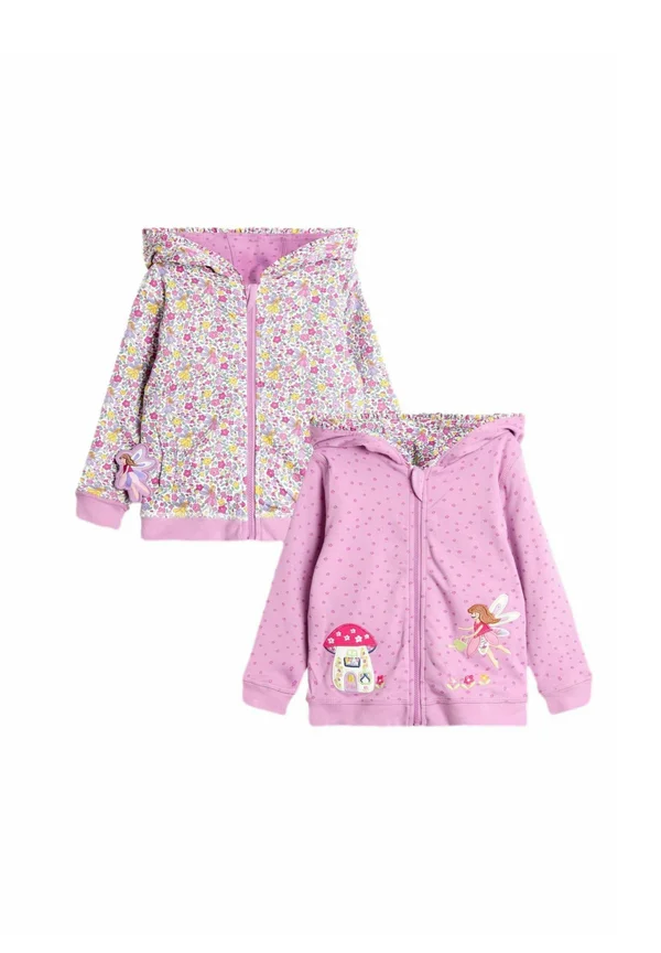 REGULAR FIT - APPLIQUÉ REVERSIBLE - Sweatjacke - purple