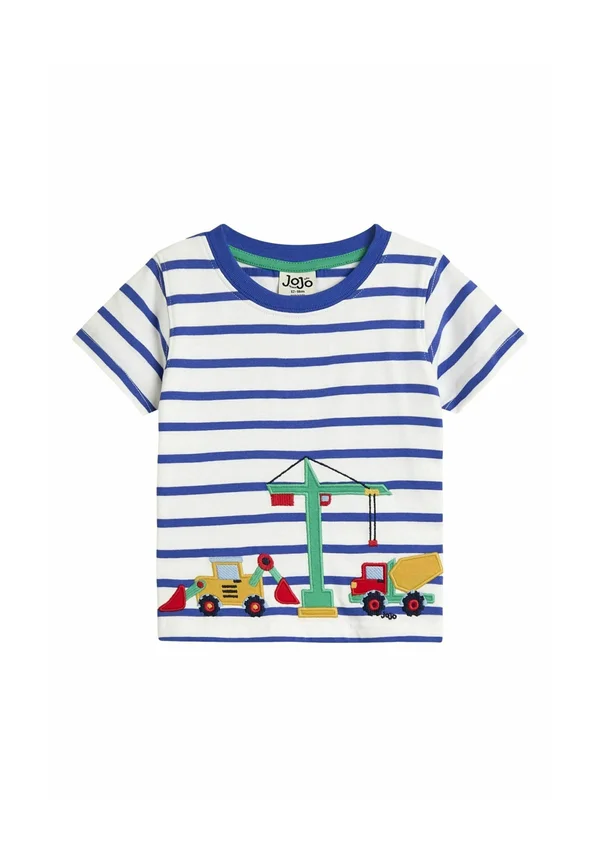 REGULAR FIT - APPLIQUÉ - T-Shirt print - white construction vehicle