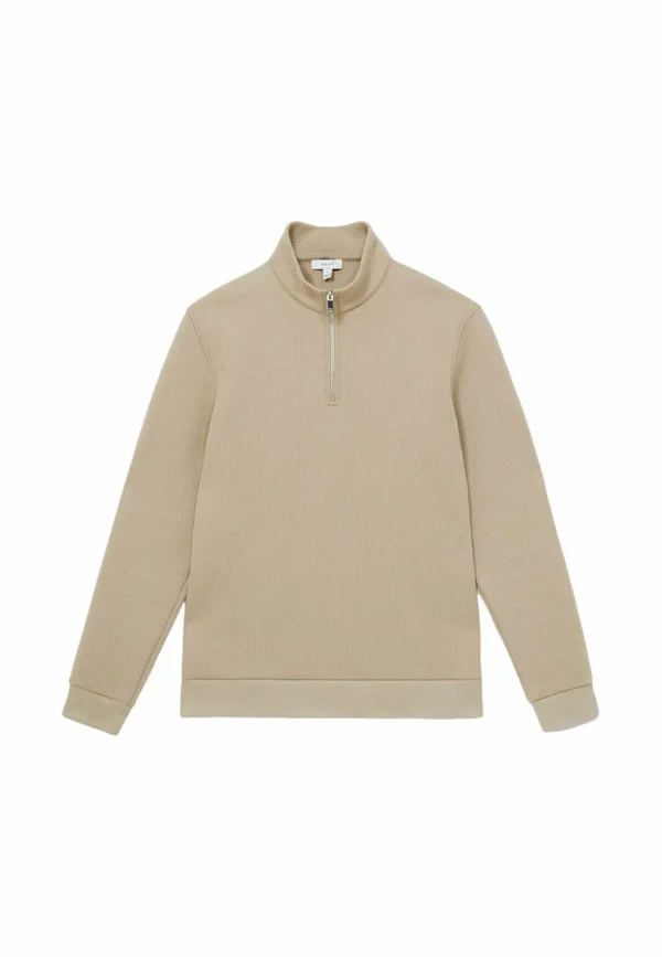 REGULAR FIT - ASHBY HALF FUNNEL-NECK - Strickpullover - taupe