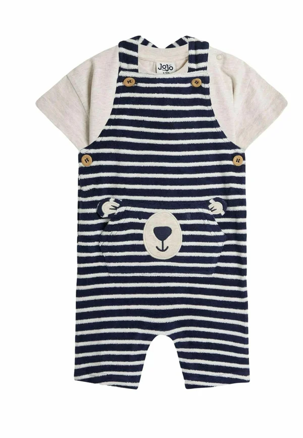 REGULAR FIT - BEAR APPLIQUÉ  SET 2 PIECE  - Latzhose - blue