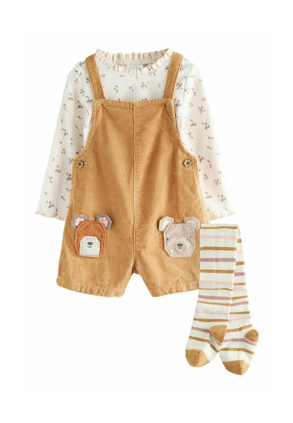 REGULAR FIT BEAR PRINT SET  - Langarmshirt - tan brown