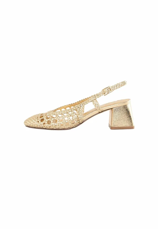 REGULAR FIT -  BLOCK  - Pumps - gold