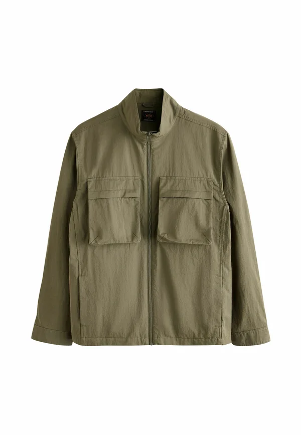 REGULAR FIT - BLUFF POCKET FUNNEL NECK  - Übergangsjacke - khaki green