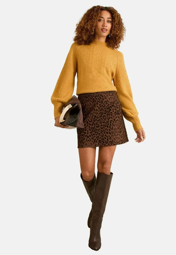 REGULAR FIT - BOBBLE STITCH - Strickpullover - yellow