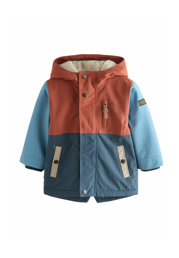 REGULAR FIT  BORG  - Regenjacke / wasserabweisende Jacke - navy red colourblock