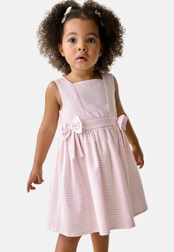 REGULAR FIT - BOW DETAIL PROM - Freizeitkleid - pink white stripe