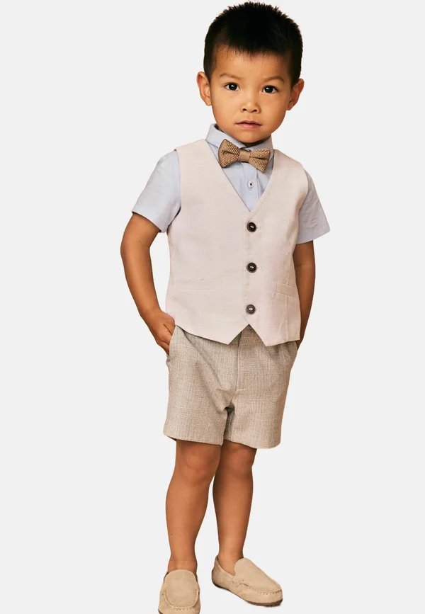 REGULAR FIT - BOW TIE SET - Weste - neutral tan