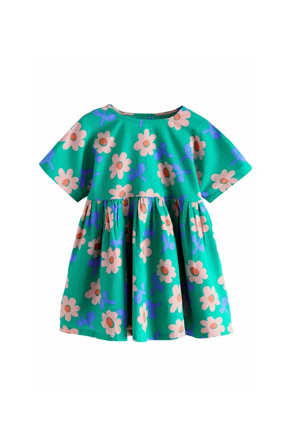 REGULAR FIT BOXY - Freizeitkleid - green flower