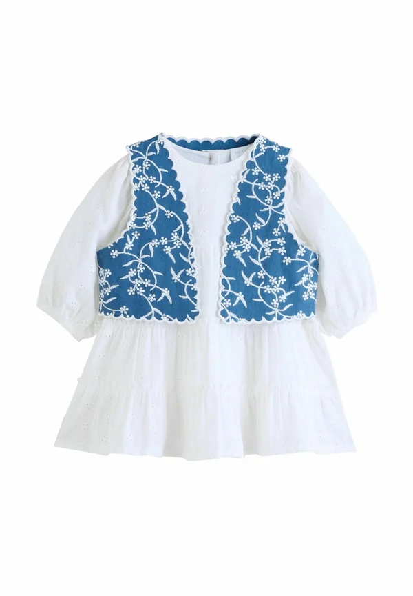 REGULAR FIT - BRODERIE AND SET - Weste - white