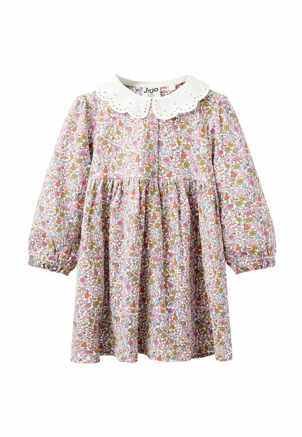 REGULAR FIT - BRODERIE COLLAR - Freizeitkleid - pink