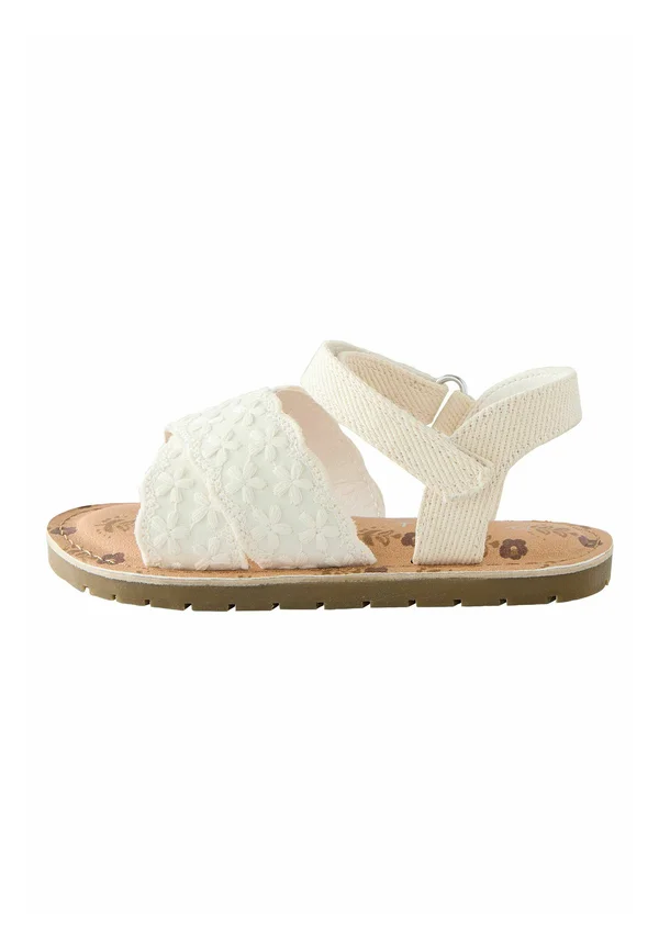 REGULAR FIT - BRODERIE  - Riemensandalette - white