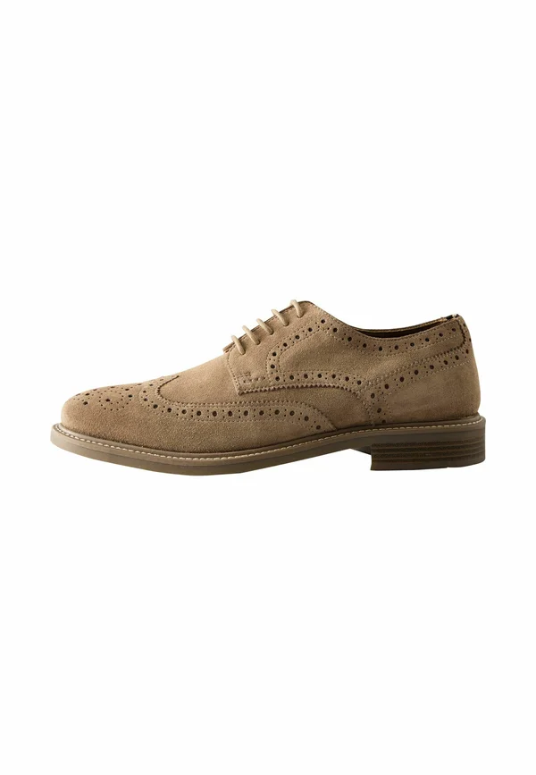 REGULAR FIT BROGUE - Schnürer - stone