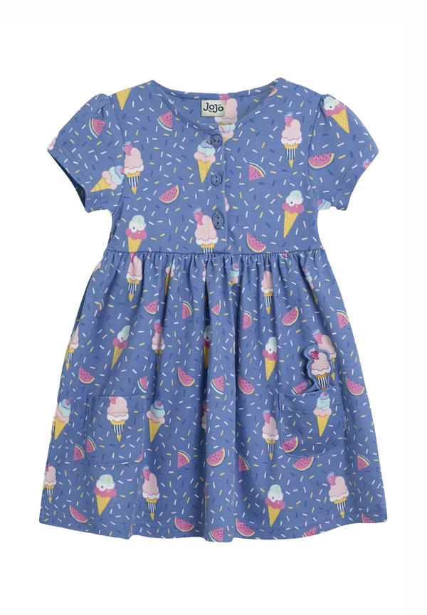 REGULAR FIT - BUTTON FRONT - Jerseykleid - cornflower blue ice cream