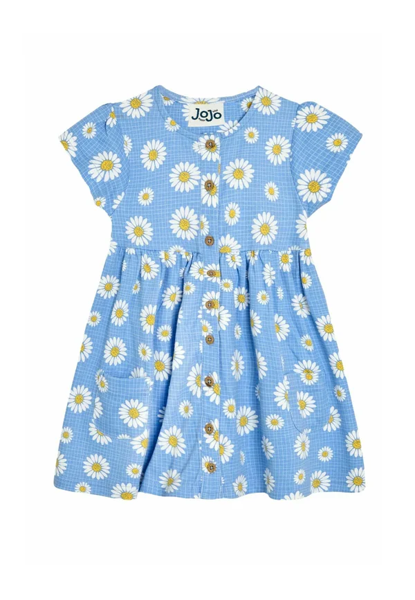 REGULAR FIT BUTTON THROUGH - Jerseykleid - blue daisy