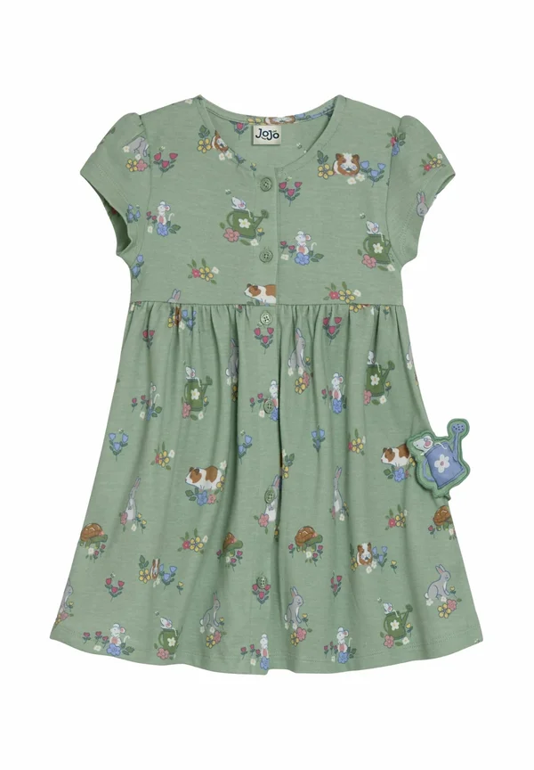 REGULAR FIT BUTTON THROUGH - Jerseykleid - green guinea pig friends pet in pocket