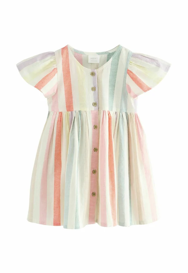 REGULAR FIT - BUTTON UP - Blusenkleid - pastel rainbow