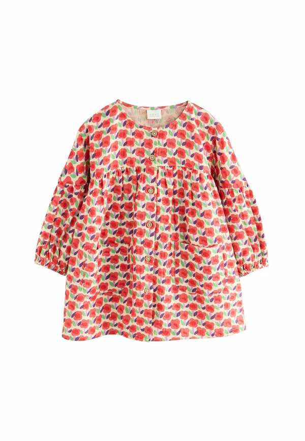 REGULAR FIT - BUTTON UP LONG SLEEVE  - Blusenkleid - red flower