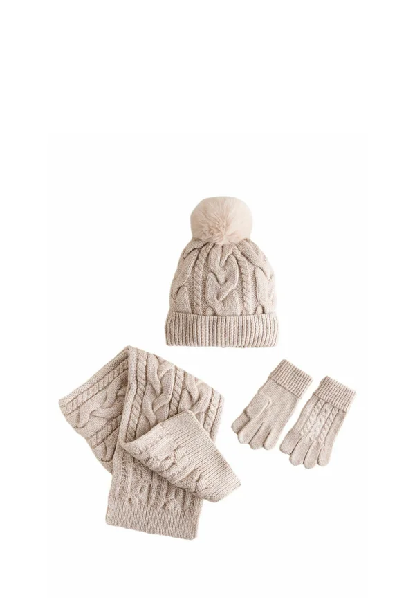 REGULAR FIT - CABLE SET  - Schal - mink brown