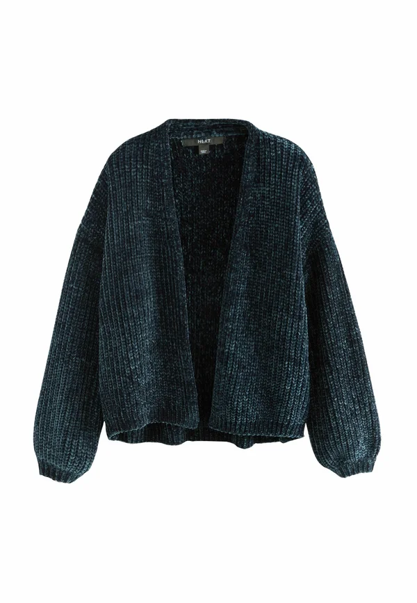 REGULAR FIT - CHENILLE - Strickjacke - blue