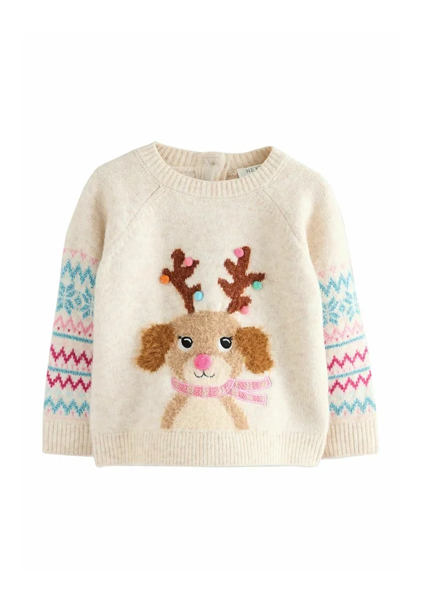 REGULAR FIT - CHRISTMAS CHARACTER  - Strickpullover - ecru