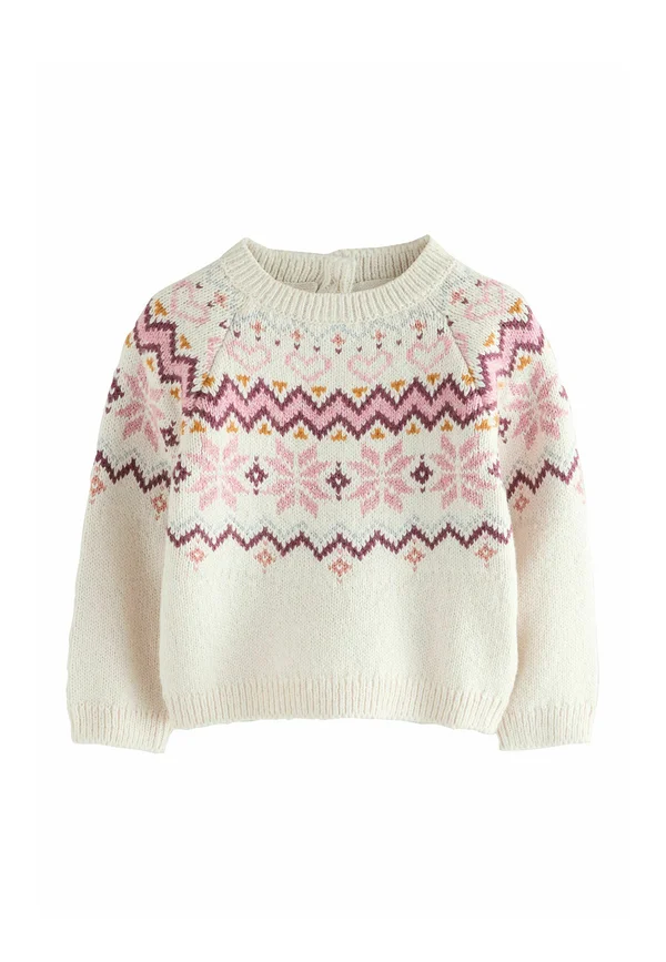REGULAR FIT - CHRISTMAS FAIRISLE  - Strickpullover - ecru