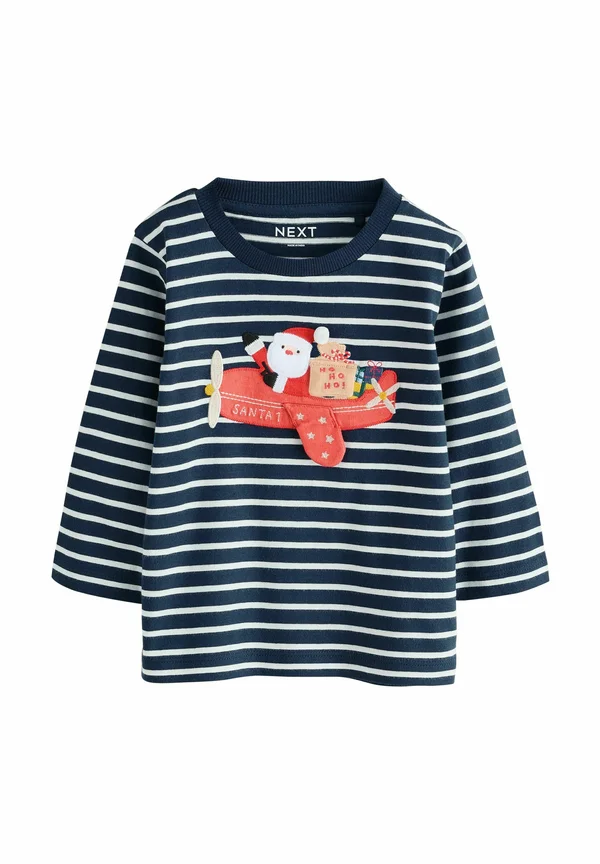 REGULAR FIT - CHRISTMAS - Langarmshirt - navy white appliqué