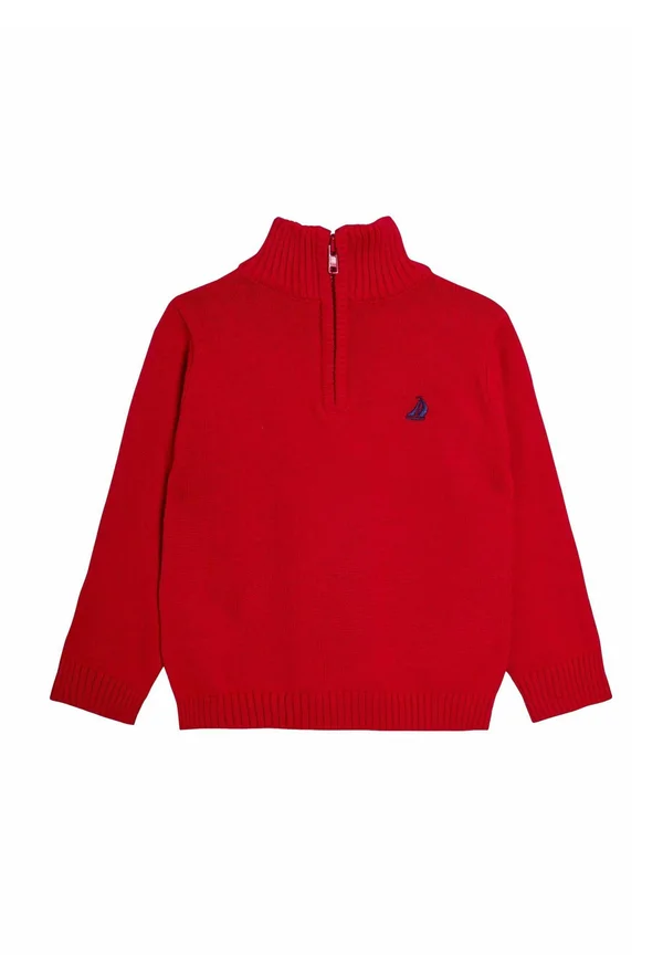 REGULAR FIT - CLASSIC HALF ZIP - Strickpullover - red
