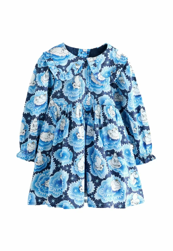 REGULAR FIT - COLLAR  - Freizeitkleid - cath kidston blue clouds moomins