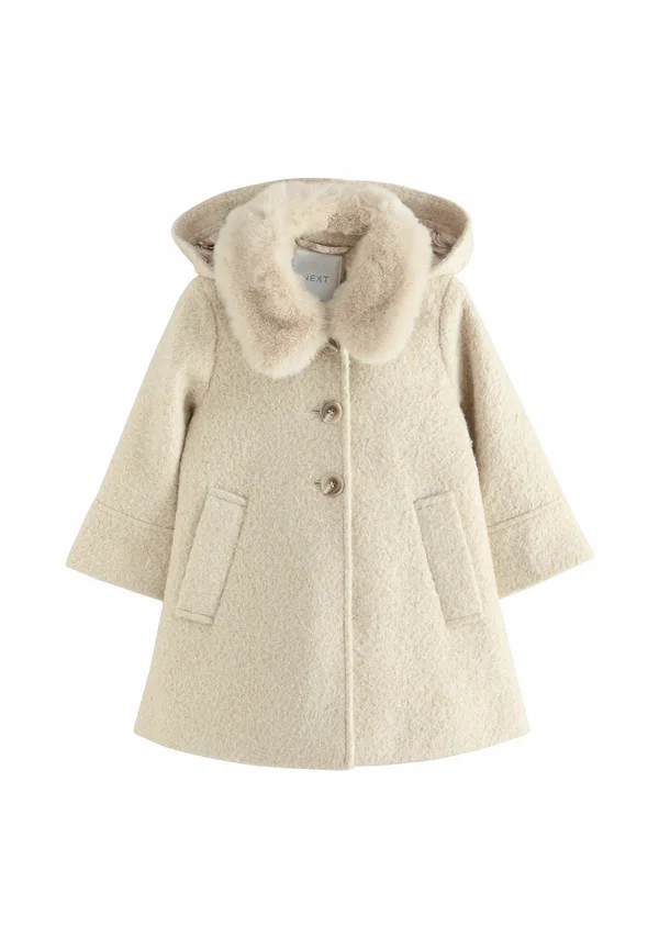 REGULAR FIT - COLLAR HOODED - Wintermantel - cream