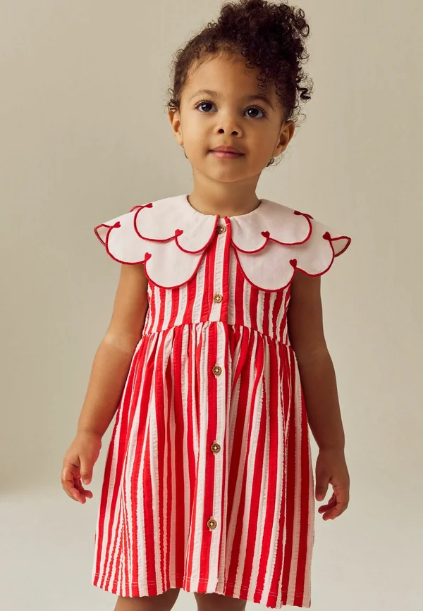 REGULAR FIT - COLLAR SUMMER - Blusenkleid - heart red