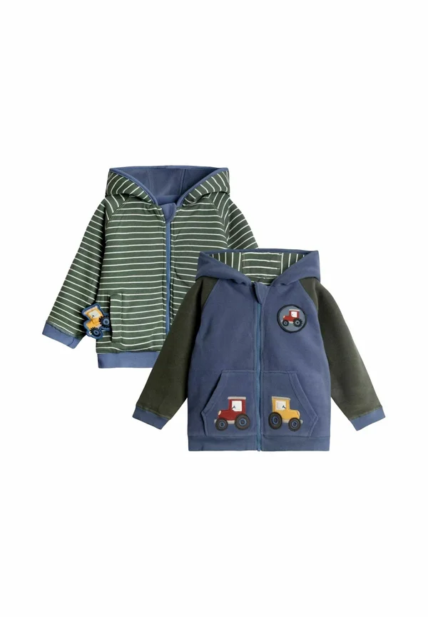 REGULAR FIT - COLOUR BLOCK APPLIQUÉ REVERSIBLE - Sweatjacke - blue