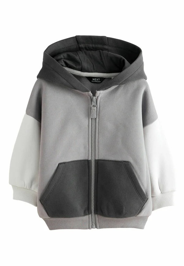 REGULAR FIT - COLOURBLOCK THROUGH  - Sweatjacke - grey