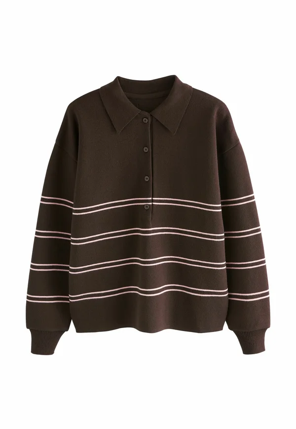 REGULAR FIT - COSY SOFT TOUCH LONG SLEEVE - Strickpullover - chocolate brown