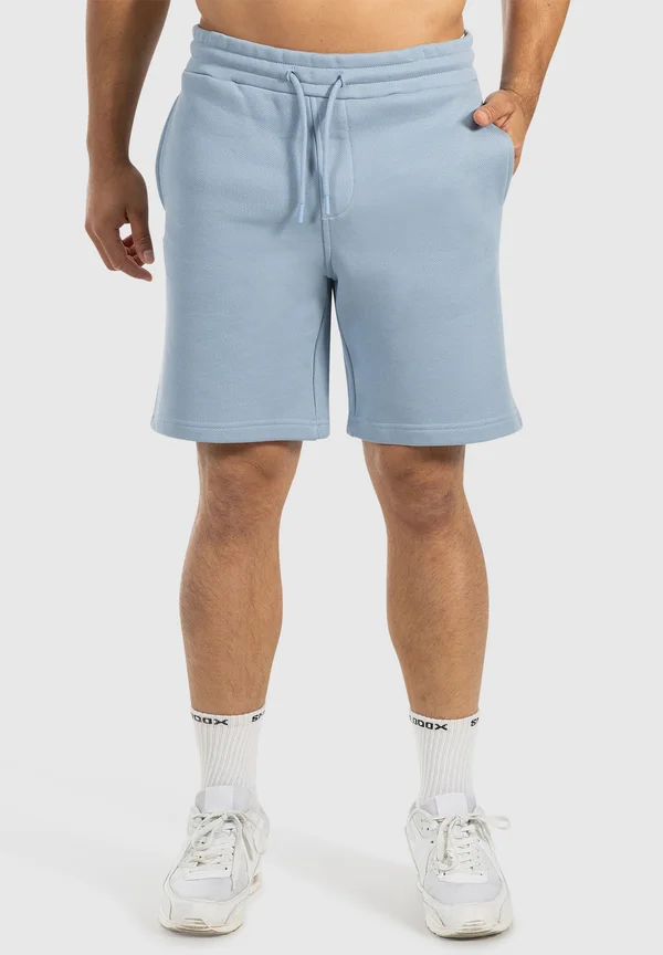 REGULAR FIT COTTON CHAISE - Shorts - graublau