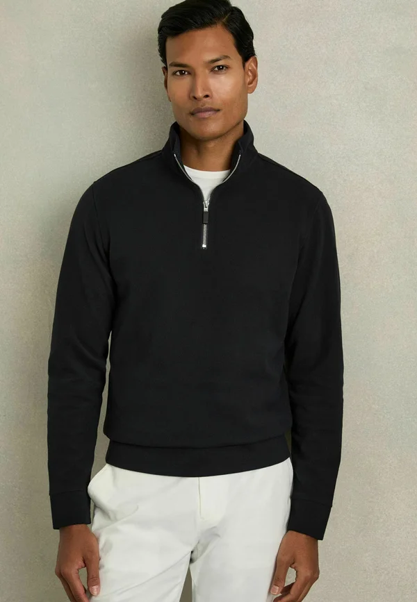 REGULAR FIT - CREEK BRUSHED HALF - Strickpullover - navy