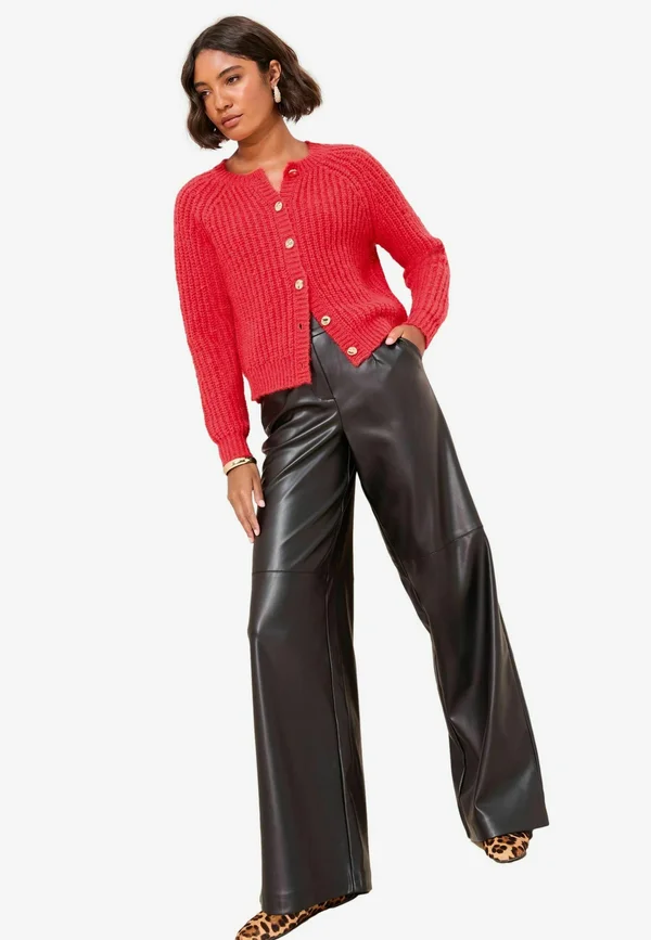 REGULAR FIT - CREW NECK CABLE  - Strickjacke - red