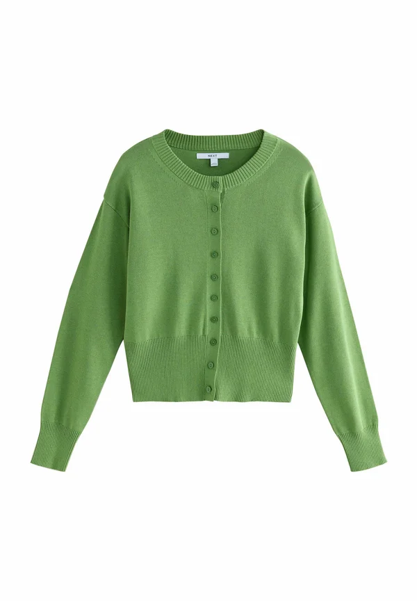 REGULAR FIT - CREW NECK SOFT BUTTON CO-ORD - Strickjacke - green bright