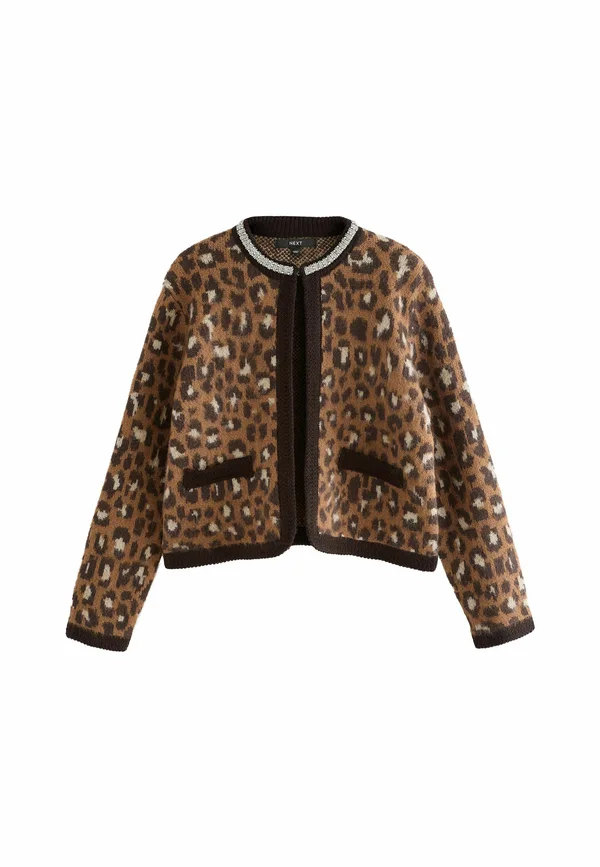 REGULAR FIT - CREW NECK - Strickjacke - leopard animal
