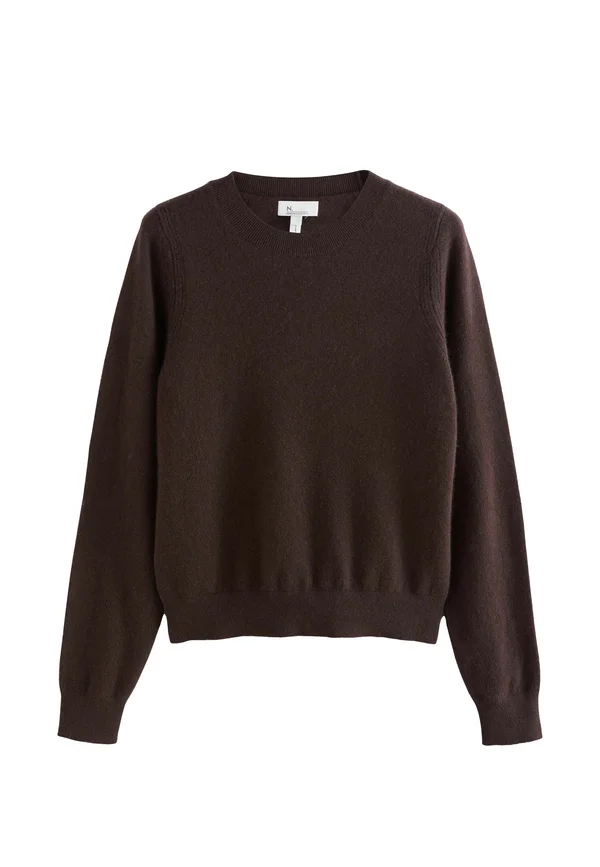 REGULAR FIT CREW NECK - Strickpullover - chocolate brown
